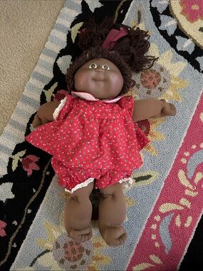 SIGNED by Xavier Roberts Cabbage Patch Doll in Red Floral